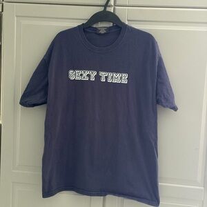 Steve & Barry's Dark Blue Tee with Bold Text